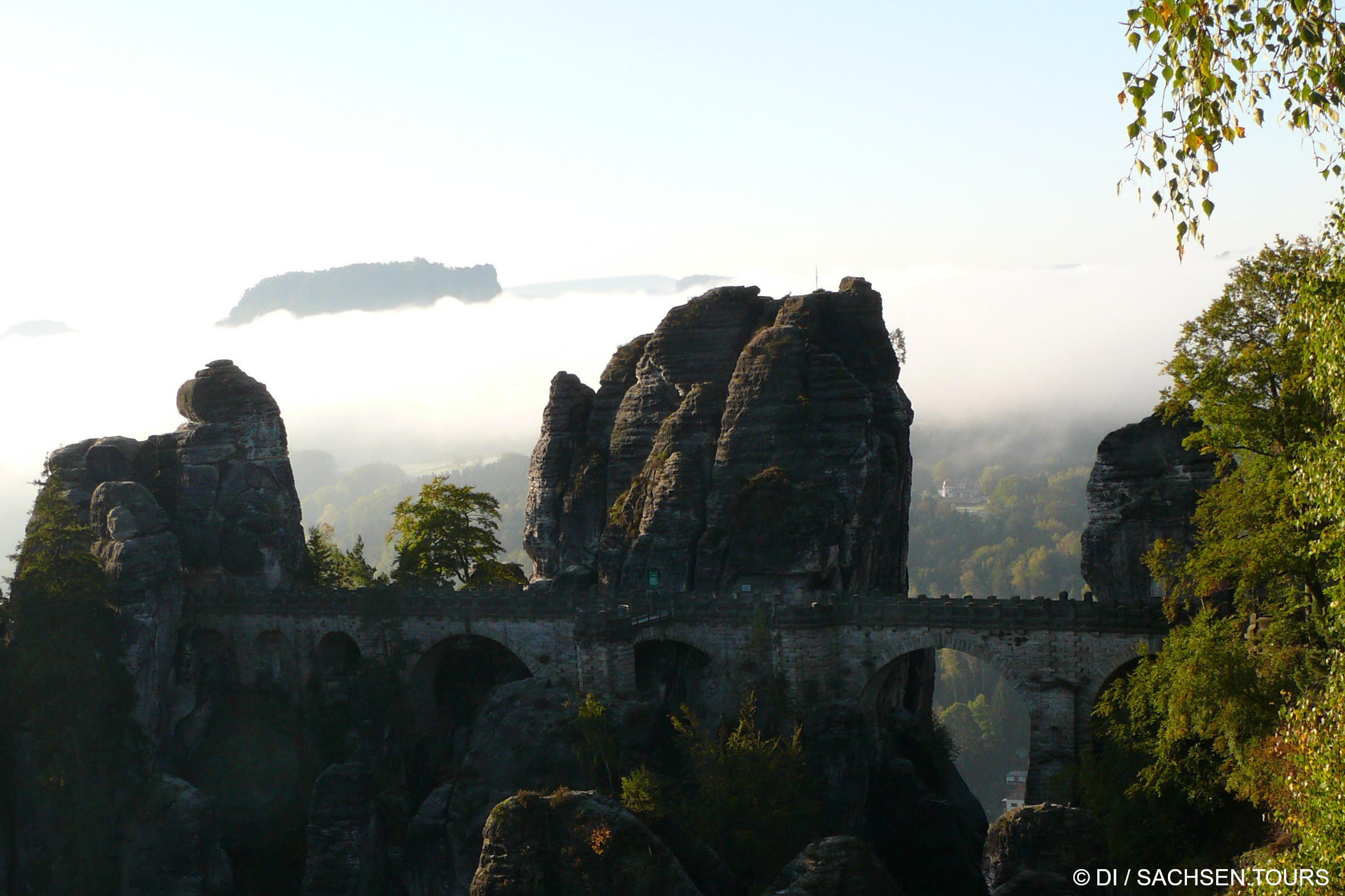 Blick auf die Basteibrücke