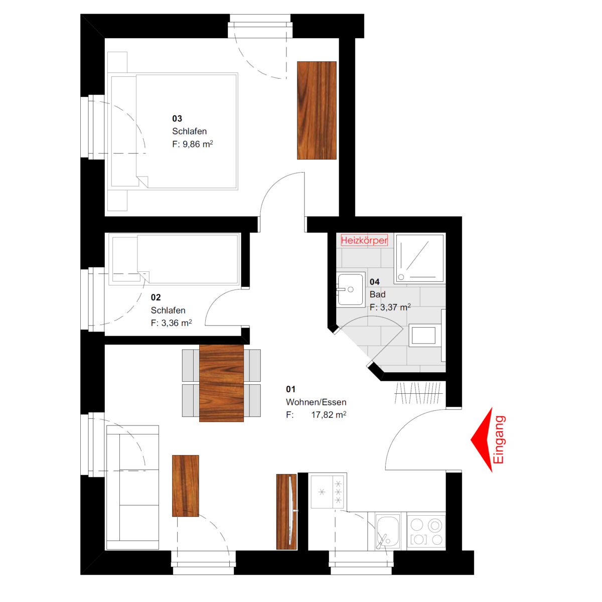 Grundriss Ferienwohnung Kutscherstuben